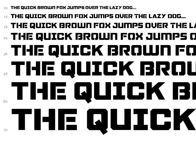 Galactic Vanguardian font waterfall
